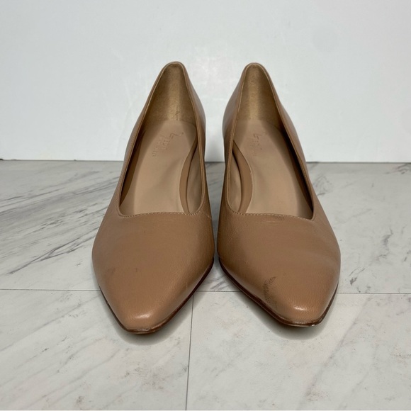 27 Edit Licia Tan Leather Pointy Toe Pump 9M - Picture 2 of 16